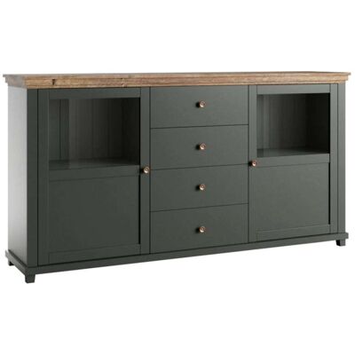 Buffet Moderne en Chêne Vert et Vert Evora - Sideboard - Publicité Buffet Moderne en Chêne Vert et Vert Evora - Sideboard - Publicité