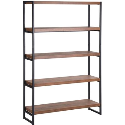 Beliani Bibliothèque 4 étagères 155 cm marron foncé - Publicité Beliani Bibliothèque 4 étagères 155 cm marron foncé - Publicité