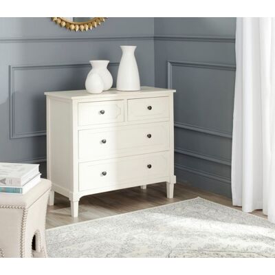 Console en bois blanc avec rangement - Safavieh - Publicité Console en bois blanc avec rangement - Safavieh - Publicité