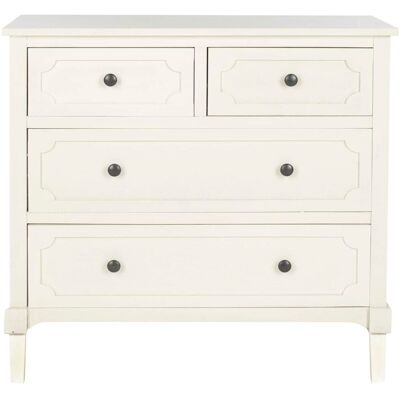 Console en bois blanc avec rangement - Safavieh - Publicité Console en bois blanc avec rangement - Safavieh - Publicité