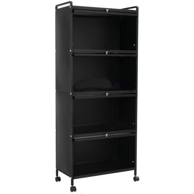 Giantex Étagères de rangement à 5 niveaux métal noir 60x32x154cm - Publicité Giantex Étagères de rangement à 5 niveaux métal noir 60x32x154cm - Publicité