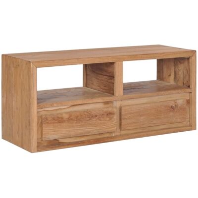 Helloshop26 Meuble TV en bois de teck style vintage - 90cm - Publicité Helloshop26 Meuble TV en bois de teck style vintage - 90cm - Publicité