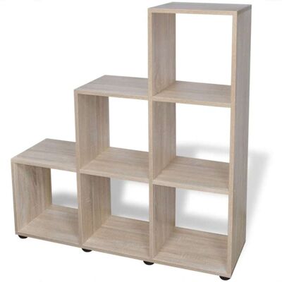 Bibliothèque en bois MOBIKASA avec 6 compartiments - 107 cm - Durable & Facile à assembler - Publicité Bibliothèque en bois MOBIKASA avec 6 compartiments - 107 cm - Durable & Facile à assembler - Publicité