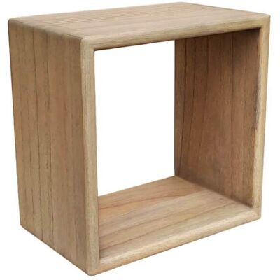 MOYCOR Étagère murale carrée en bois beige 40x40 cm - Publicité MOYCOR Étagère murale carrée en bois beige 40x40 cm - Publicité
