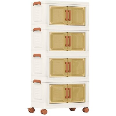 Giantex Boîtes de rangement empliables blanc 62,5 x 34,5 x 130,5 cm - Publicité Giantex Boîtes de rangement empliables blanc 62,5 x 34,5 x 130,5 cm - Publicité