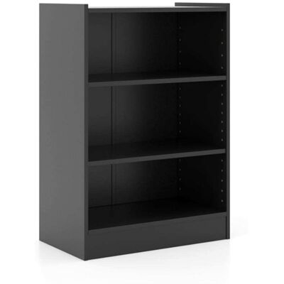 Giantex Bibliothèque à 3 niveaux avec 2 étagères réglables noir 50x30x75 cm - Publicité Giantex Bibliothèque à 3 niveaux avec 2 étagères réglables noir 50x30x75 cm - Publicité