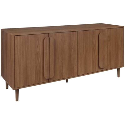 sweeek Buffet vintage décor bois de noyer 4 portes 160cm - Publicité sweeek Buffet vintage décor bois de noyer 4 portes 160cm - Publicité