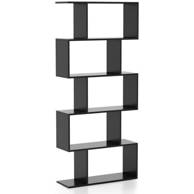 Giantex Bibliothèque en forme s à 5 niveaux noir 70 x 23,5 x 158cm - Publicité Giantex Bibliothèque en forme s à 5 niveaux noir 70 x 23,5 x 158cm - Publicité