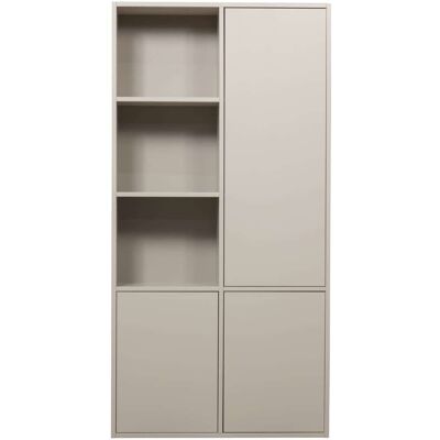 WOOOD Armoire de rangement 3 portes droite en pin beige - Publicité WOOOD Armoire de rangement 3 portes droite en pin beige - Publicité