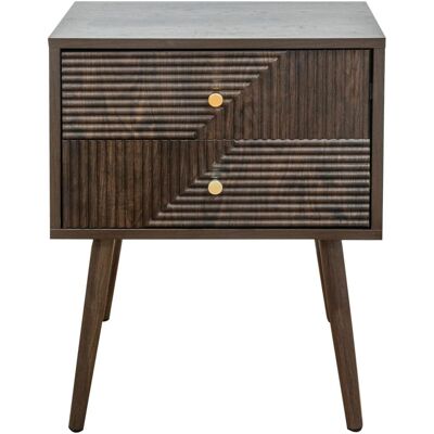 IDIMEX Table de chevet avec 2 tiroirs aspect bois, brun foncé - Publicité IDIMEX Table de chevet avec 2 tiroirs aspect bois, brun foncé - Publicité