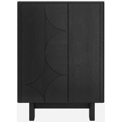 Habitat Buffet haut 2 portes en frêne - noir - Publicité Habitat Buffet haut 2 portes en frêne - noir - Publicité