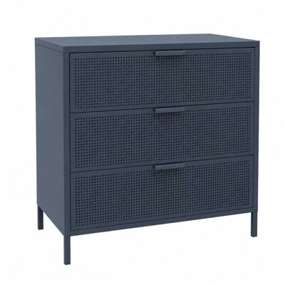 Nordlys Commode 3 tiroirs en métal bleu - Publicité Nordlys Commode 3 tiroirs en métal bleu - Publicité