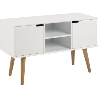 Concept Usine Buffet scandinave blanc avec 2 placards