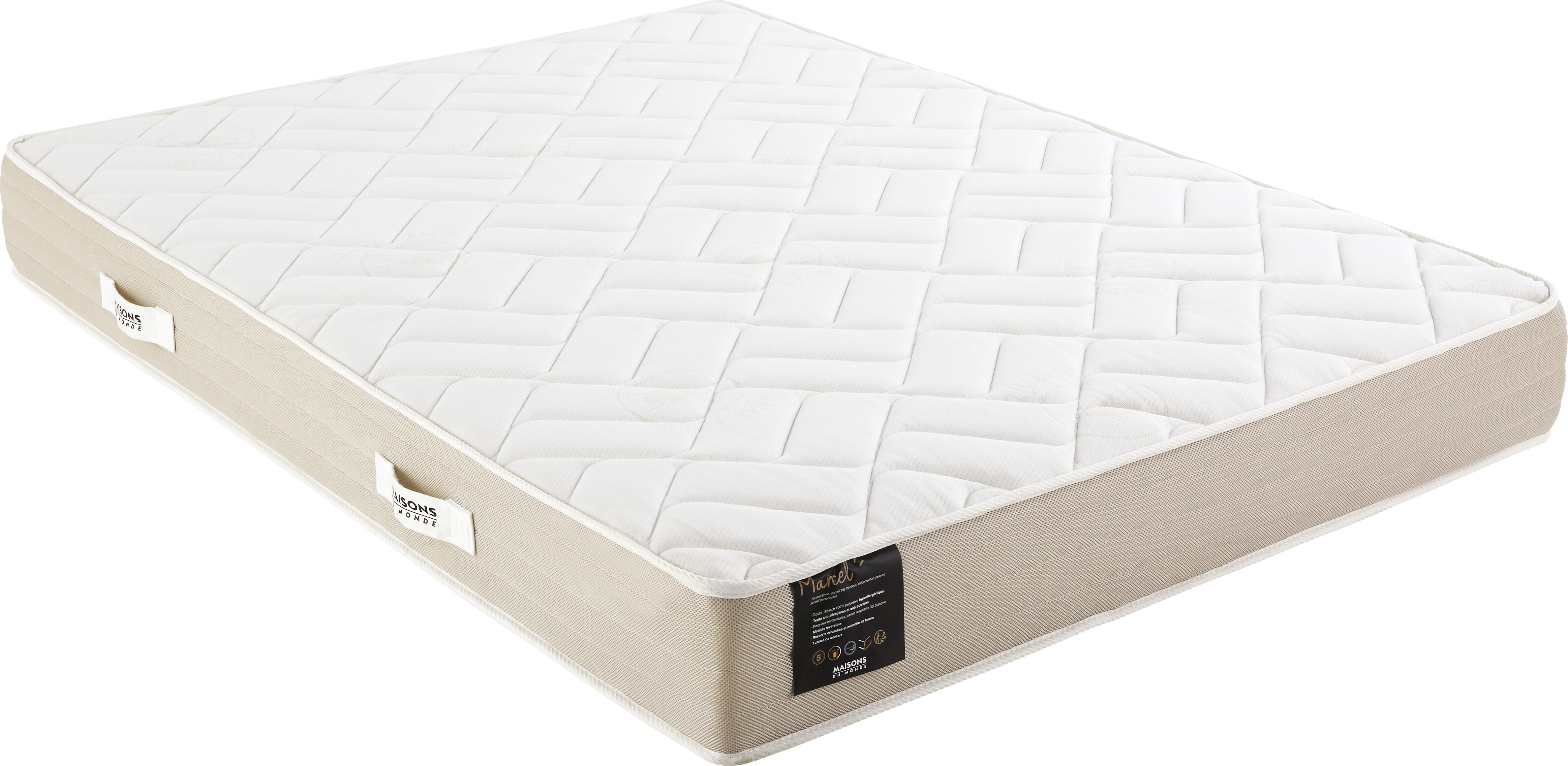 Maisons du Monde Matelas ressorts ensachés et mémoire de forme 140x190