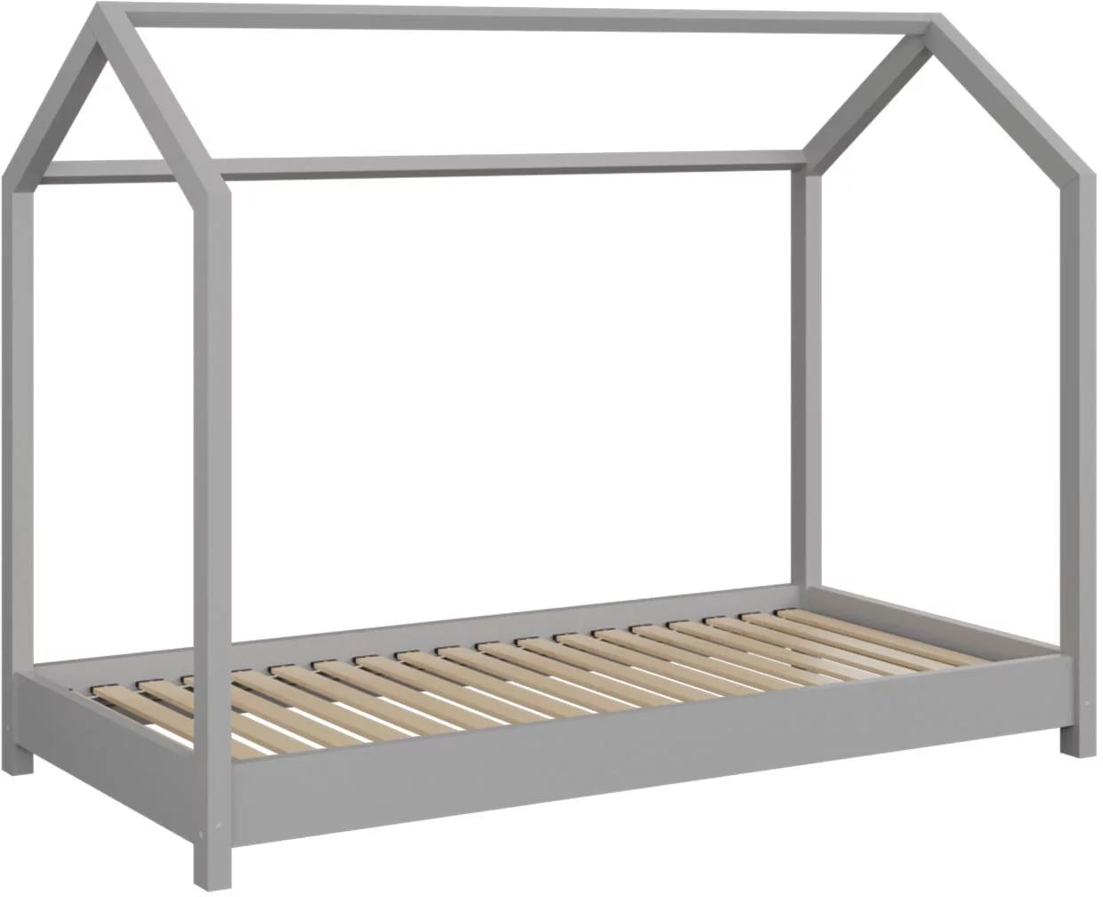 Nateo Concept Lit cabane 90x200 en pin massif Gris