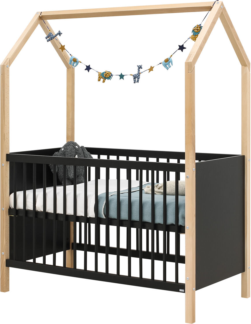 Toi Toi Kids Lit bébé 60x120 noir naturel