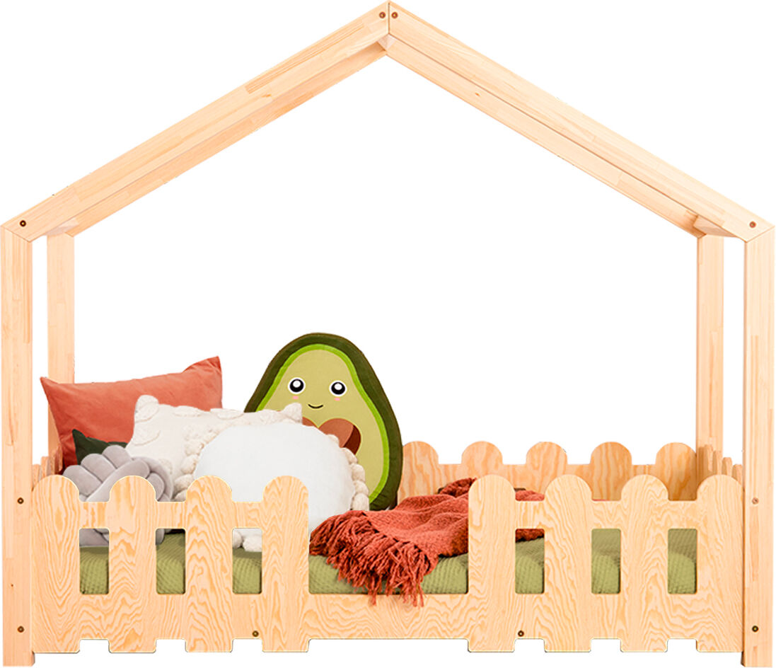 Tendresse de bébé Lit cabane 70x140 sommier inclus naturel