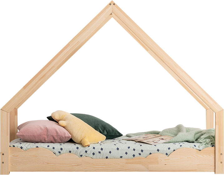 Tendresse de bébé Lit cabane 70x140 sommier inclus naturel