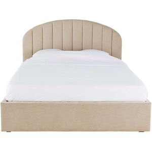 Maisons du Monde Lit coffre beige 160X200 avec sommier a lattes