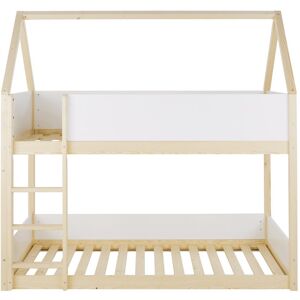 Maisons du Monde Lits superposes cabane enfant bicolore 90x190