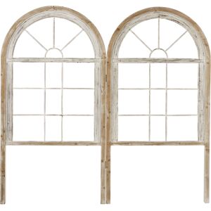 Maisons du Monde Tete de lit 160 fenetres blanches en bois de sapin et metal