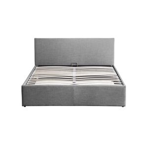 Usinestreet Cadre de lit avec sommier relevable a latte - Gris - 160 cm