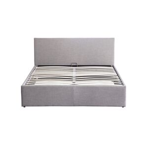 Usinestreet Cadre de lit avec sommier relevable a latte - Gris - 160 cm