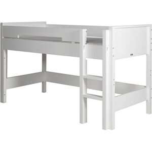 Bopita Lit mezzanine mi-hauteur 90x200 echelle droite blanc