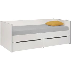 Calicosy Lit Enfant Banquette et Rangements - Blanc 90x200