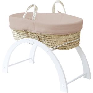 Premiers Moments Couffin avec Support Reversible - Habillage Noisette en Coton Bio