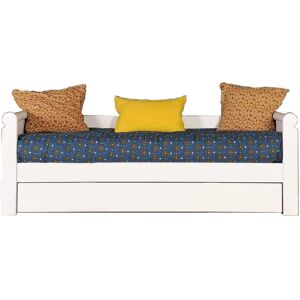 ID Kids Lit gigogne banquette bois massif blanc 80x200 cm