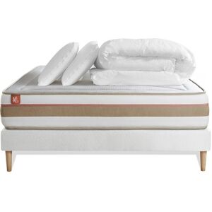 Marmottes & Co Pack matelas sommier kit 160x200 oreiller couette