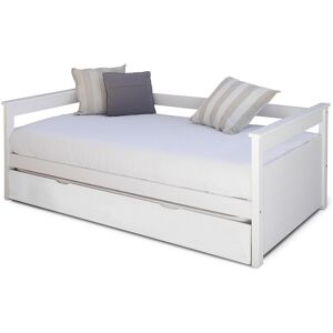 ID Kids Lit banquette gigogne bois massif blanc 80x190 cm