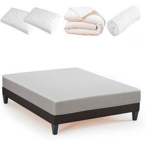 Bellecour Ensemble 140x200 Matelas + Sommier + Accessoires