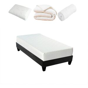 Bellecour Ensemble 90x190 Matelas + Sommier + Accessoires