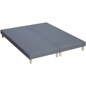 Idliterie Sommier tapissier bleu denim 2x90x200