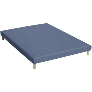 Idliterie Sommier tapissier bleu denim 160x200