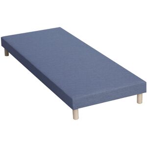 Idliterie Sommier tapissier bleu denim 80x200