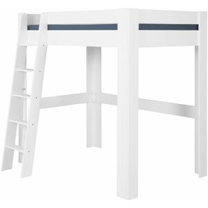 ID Kids Lit mezzanine avec bureau bois massif blanc 90x190 cm