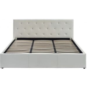 Baita Lit coffre simili blanc 180x200 sommier inclus