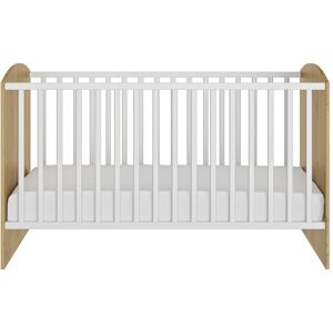 Galipette Lit bebe evolutif arthur 70cm x 140cm effet bois chene /blanc