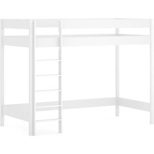 WNM Group Lit mezzanine en pin massif & MDF 180x80 blanc