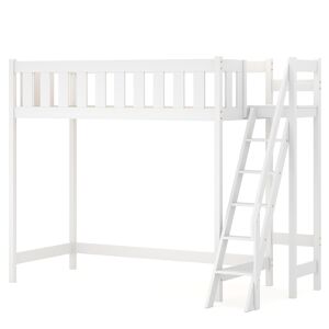 WNM Group Lit mezzanine en pin massif 190x90 blanc