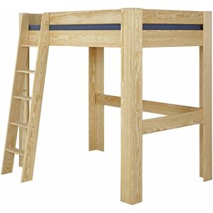 ID Kids Lit mezzanine avec bureau bois massif 90x190 cm