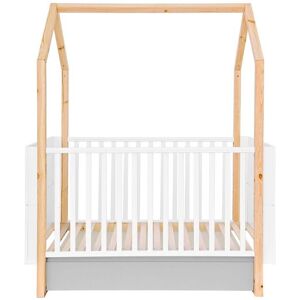 WNM Group Lit bebe evolutif avec tiroir 140x70 Blanc