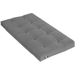 Idliterie Matelas futon Coton Gris Clair 90x190