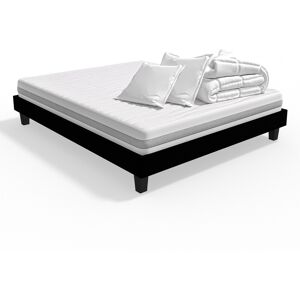 HBEDDING Ensemble matelas mousse 140x190 + sommier + couette + 2 oreillers