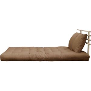 Karup Design Tete de lit en pin massif avec futon marron 140x200