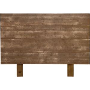 Hannun Tete de lit en bois d'epicea couleur marron vieilli pour lit 150 cm