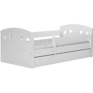 Kocot Kids Lit Enfant a barriere 140x80 cm avec tiroir - matelas non inclus